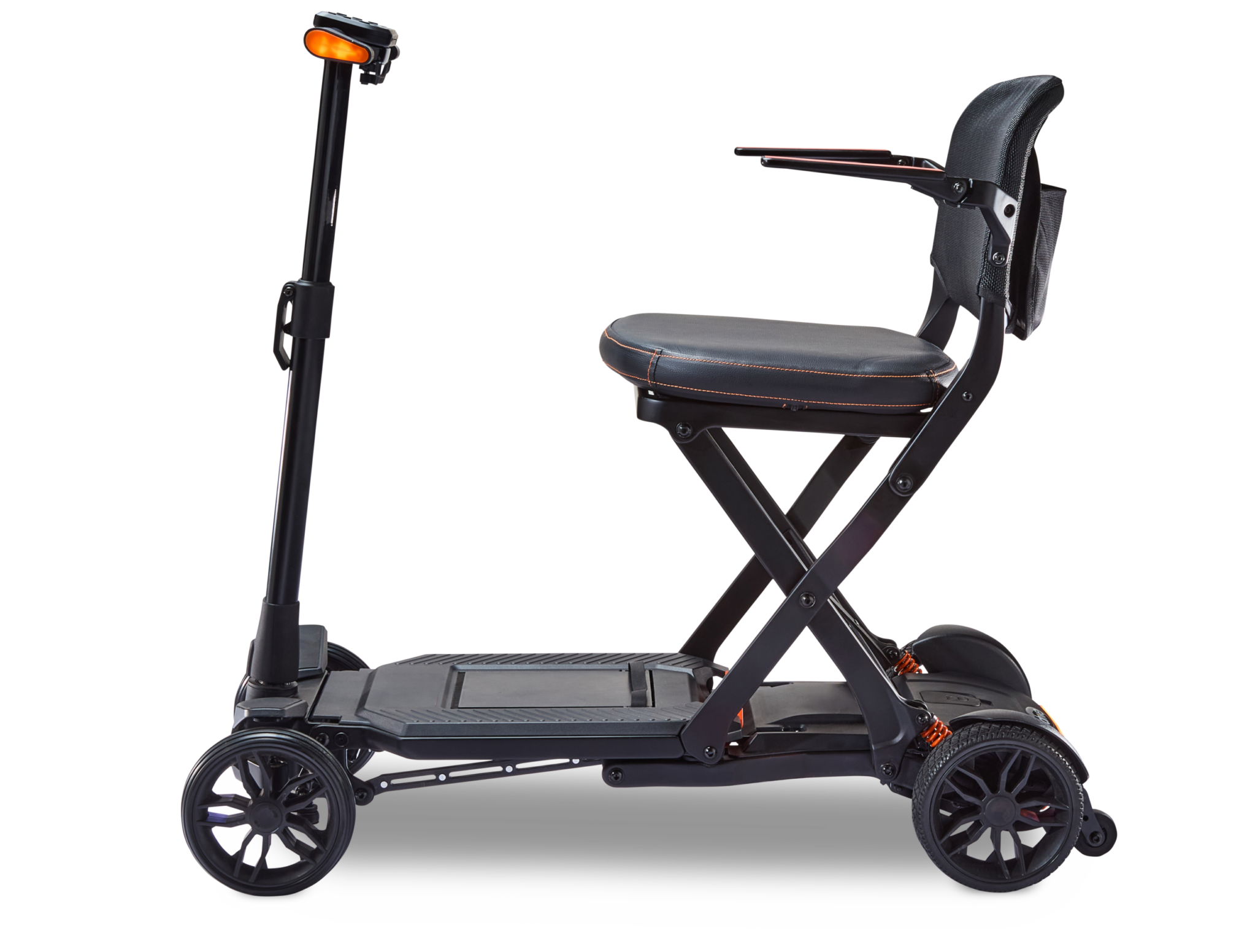 Side view of a charcoal Humfree carbon scooter