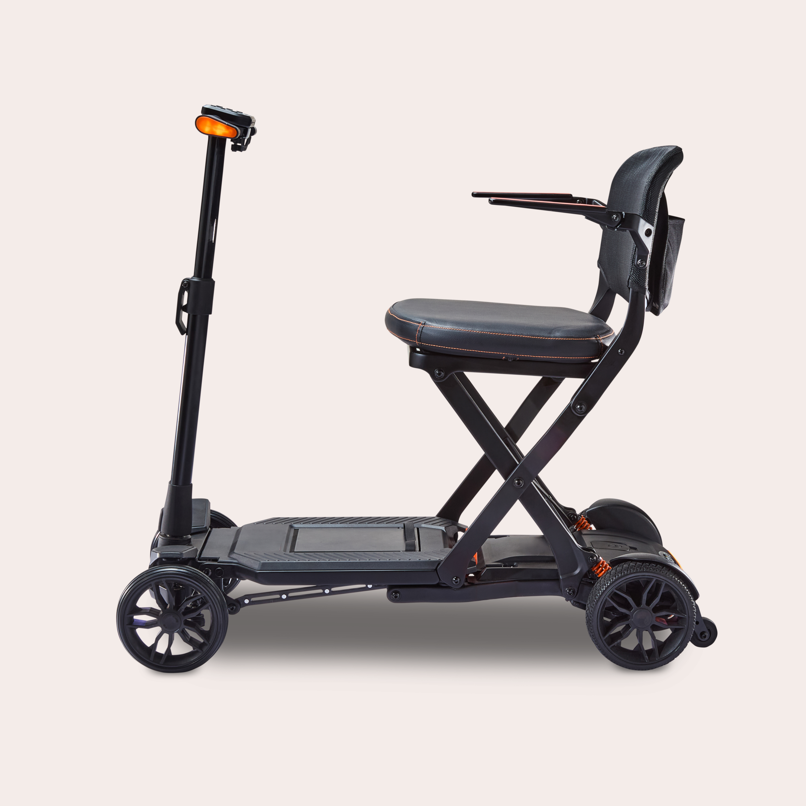 Side view of a charcoal Humfree carbon scooter