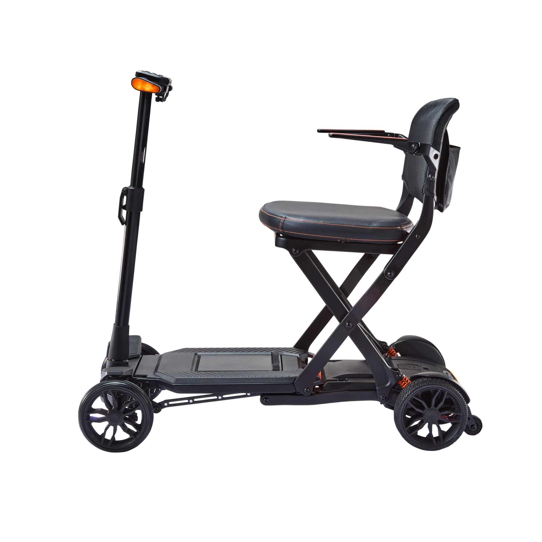 Side view of a charcoal Humfree carbon scooter