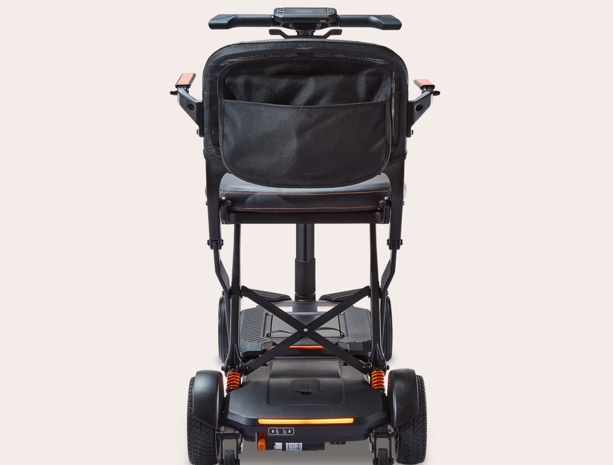 Rear view of charcoal Humfree carbon scooter