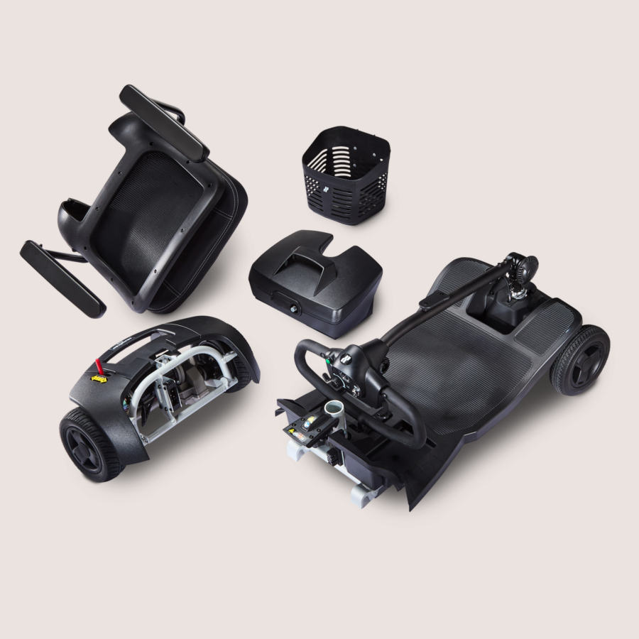 Five pieces of split charcoal Humfree five scooter