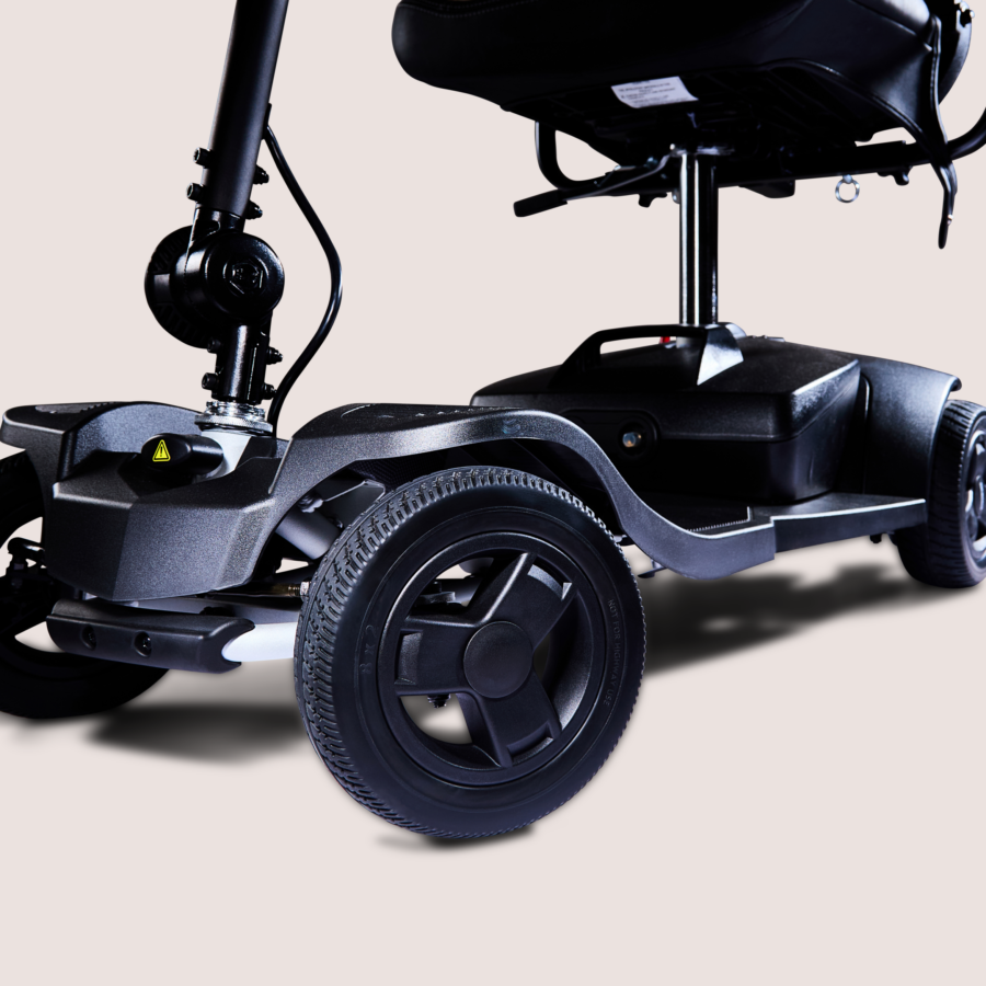 Close up on the wheels of a Humfree five scooter