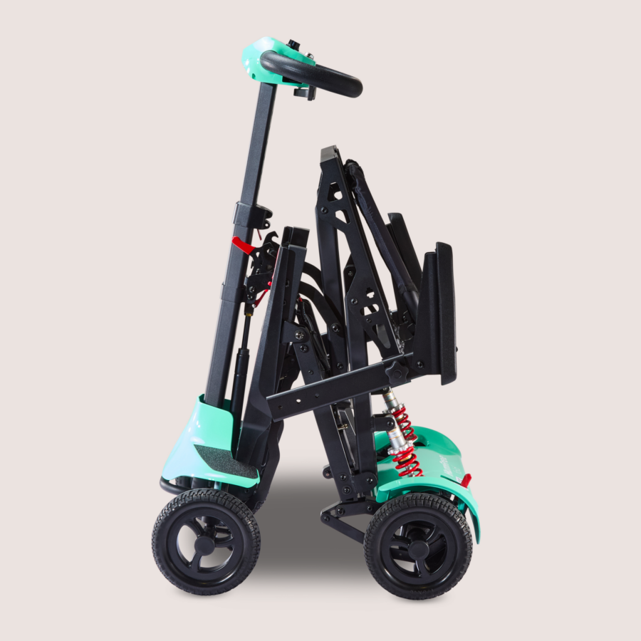 Standing folded Humfree fold scooter